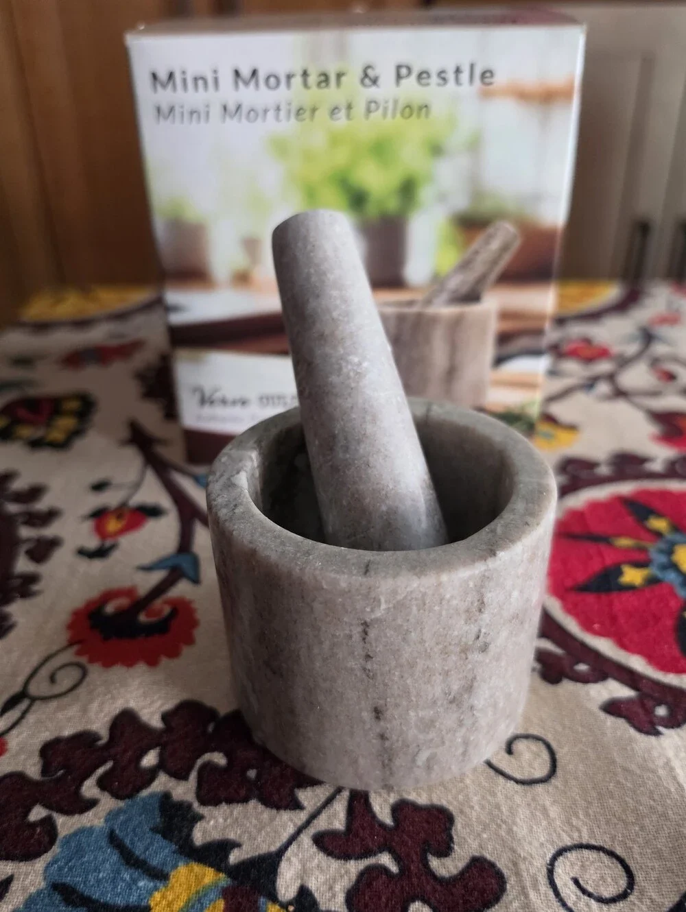 Verve Culture Mini Marble Mortar & Pestle - Gray